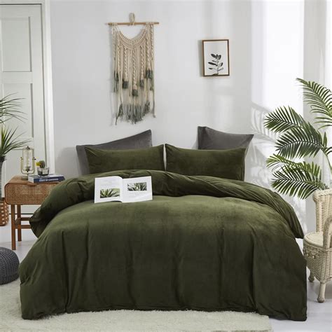 olive green comforter|More.